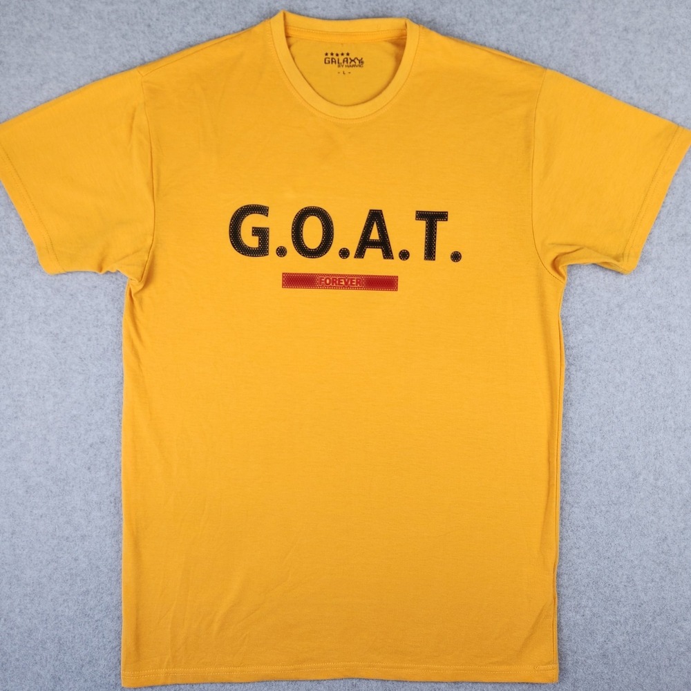 GOAT Forever T-Shirt Galaxy By Harvic Size Large L Short Sleeve Tee Shirt Soft